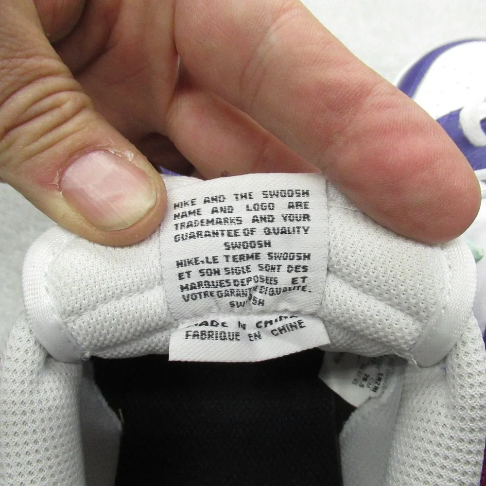 Nike Men 8.5 Sneakers Purple Dunk Low To You Lace Up Leather‎ Streetwear Custom